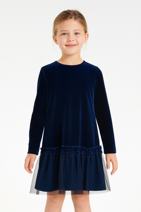 Sinsay Girl's Navy Dress With Tulle | Sinsay In Lebanon