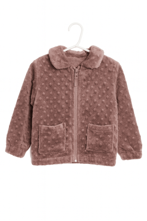 POMPdeLUX Girl's Dark Purple Kathrine Fleece Jacket  |POMPdeLUX in Lebanon