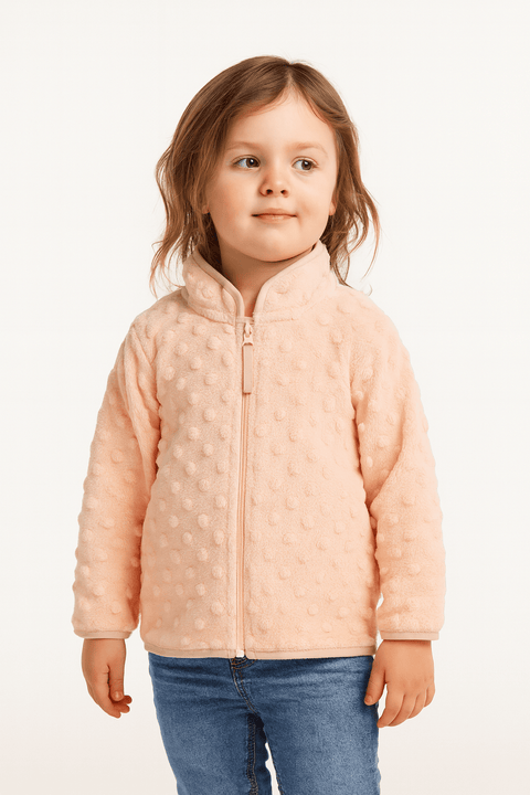 POMPdeLUX Girl's Light Pink Betty Fleece Jacket  |POMPdeLUX in Lebanon