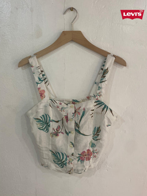 Levi's  Women's White Floral Sleeveless Blouse | Levi's in Lebanon
