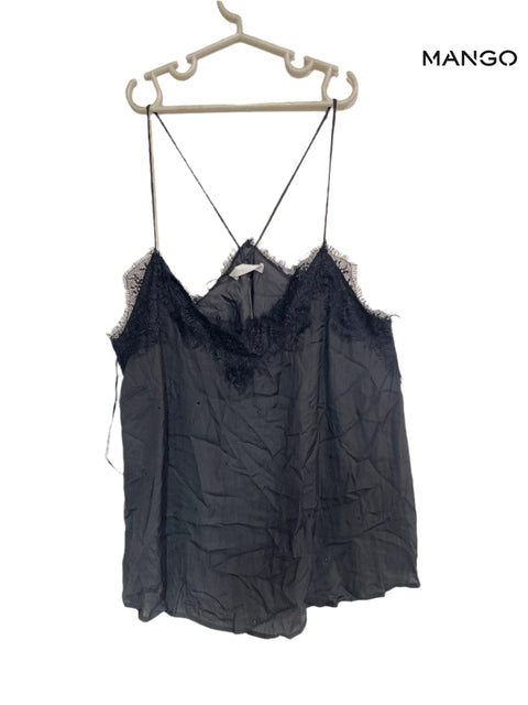 Mango Women's Black Sleeveless Top| Mango in Lebanon
