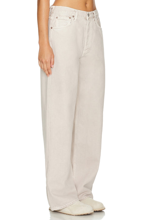 Agolde Los Angeles Women's Light Gray Low Slung Baggy Jeans | Agolde Los Angeles In Lebanon