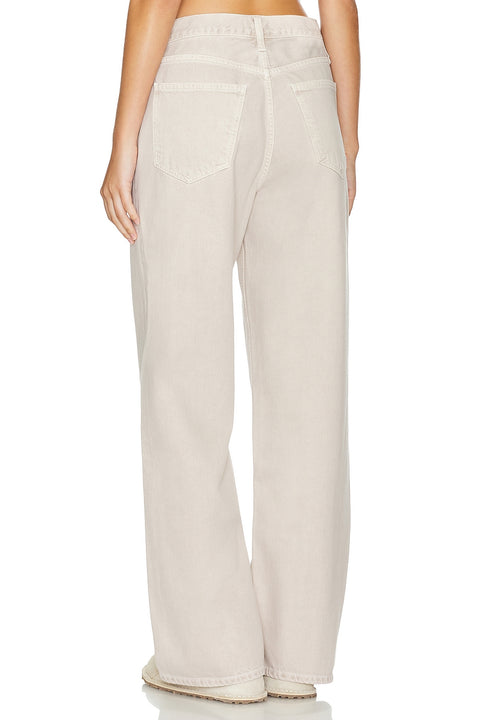 Agolde Los Angeles Women's Light Gray Low Slung Baggy Jeans | Agolde Los Angeles In Lebanon