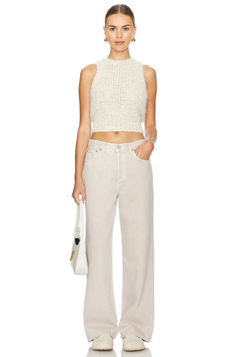 Agolde Los Angeles Women's Light Gray Low Slung Baggy Jeans | Agolde Los Angeles In Lebanon