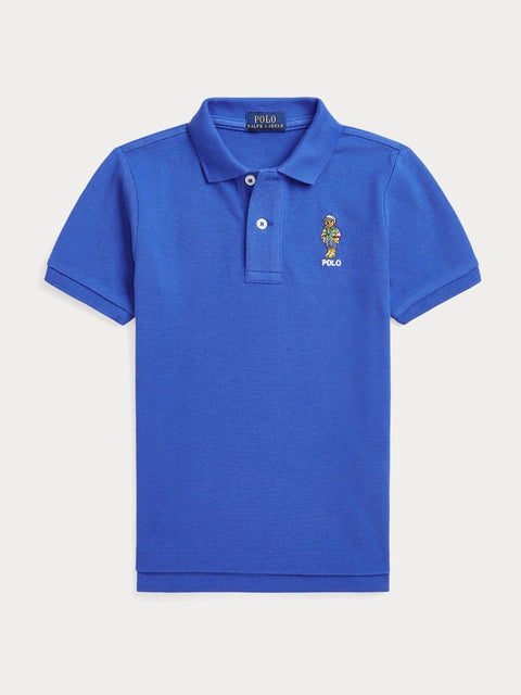Polo Ralph Lauren Boy's Blue Polo Bear Pique Polo T-Shirt | Polo Ralph Lauren In Lebanon