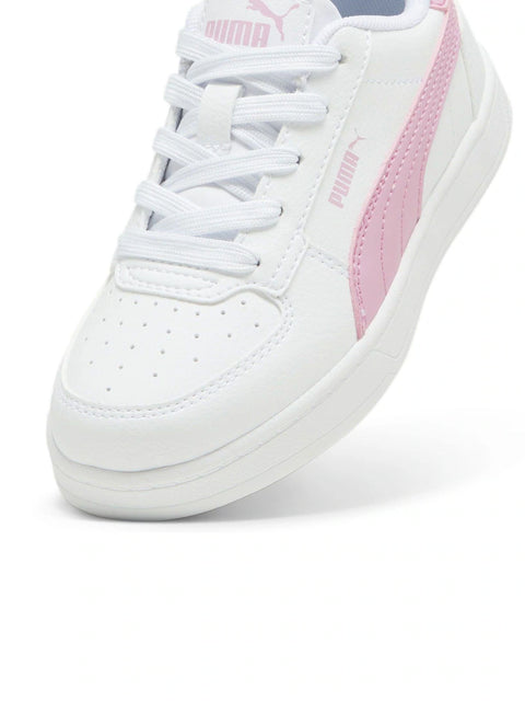 Puma Girl's White & Pink Caven 2.0 Lace Up Sneakers | Puma In Lebanon