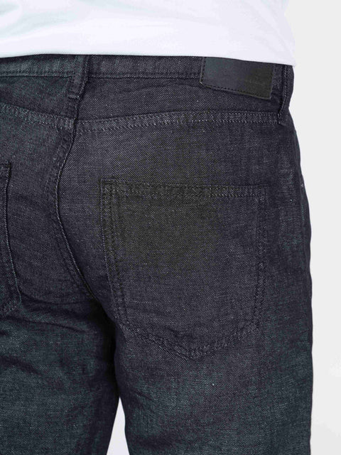 Celio Men's Black Solid Straight Fit Cotton-Linen-Blend Jeans|Celio In Lebanon