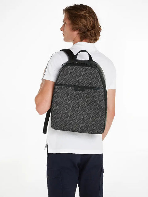 Tommy Hilfiger Men's Black Monogram Dome Backpack |Tommy Hilfiger In Lebanon