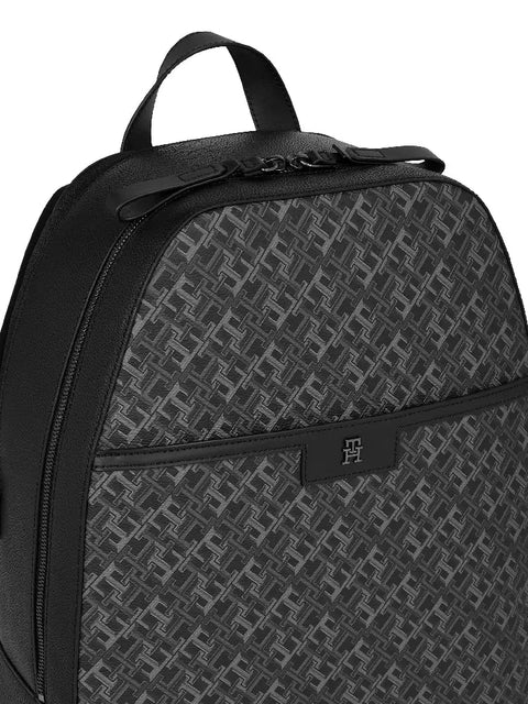 Tommy Hilfiger Men's Black Monogram Dome Backpack |Tommy Hilfiger In Lebanon