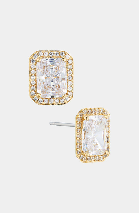 Nadri Women's Gold-Tone Modern Love Halo Stud Earrings | Nadri In Lebanon