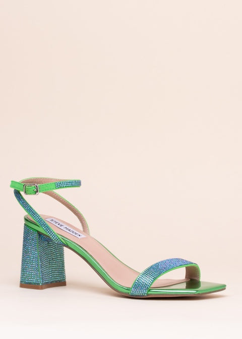 Steve Madden Women's Green Blue Rhinestone Sandals | Steve Madden In Lebanon