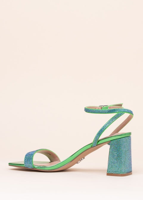 Steve Madden Women's Green Blue Rhinestone Sandals | Steve Madden In Lebanon
