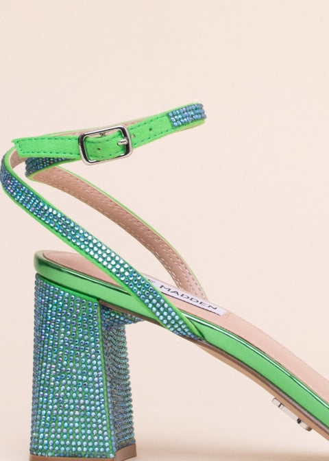 Steve Madden Women's Green Blue Rhinestone Sandals | Steve Madden In Lebanon