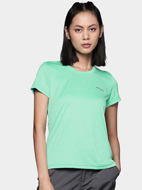 Columbia Women's Green T-Shirt ABF923 shr(ll5,8) ft13 ft15