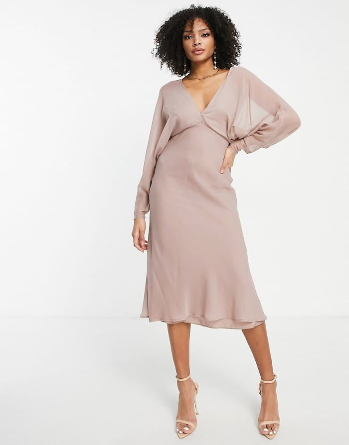 Asos Design Women's Mauve  Dress ANF808