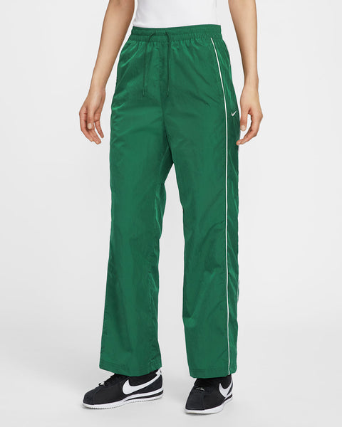 Nike Women's Green High-Waisted Woven Open-Hem Sweatpant|Nike In Lebanon