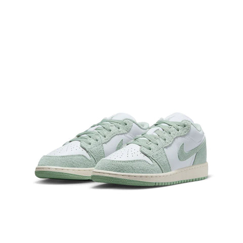 Nike Air Jordan Boy's White & Mint Green 1 Low SE GS Sneakers | Nike In Lebanon