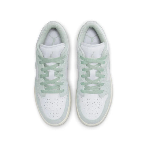 Nike Air Jordan Boy's White & Mint Green 1 Low SE GS Sneakers | Nike In Lebanon