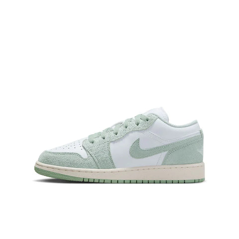 Nike Air Jordan Boy's White & Mint Green 1 Low SE GS Sneakers | Nike In Lebanon
