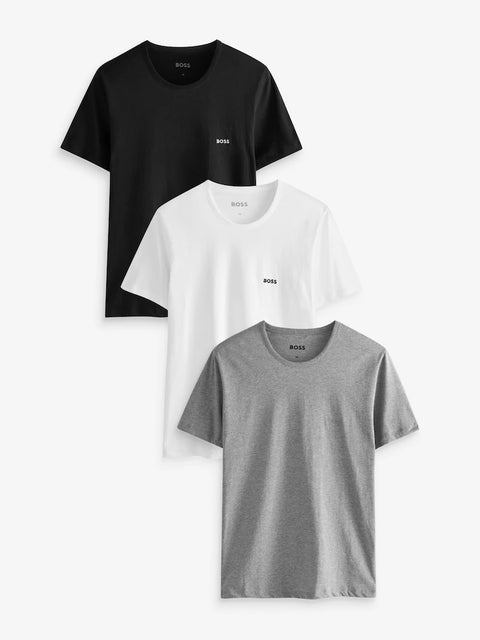 HUGO BOSS Men's Multi Color Pack Of 3 Cotton Crewneck T-Shirts | HUGO BOSS In Lebanon