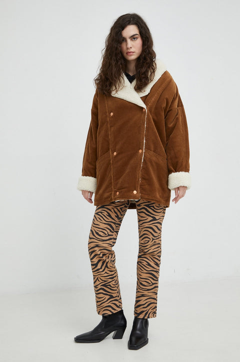 Wrangler Women's Camel Corduroy Regular Fit Ranch Coat | Wrangler In Lebanon