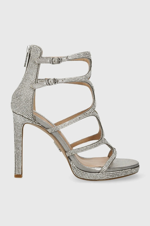 Steve Madden Women's Silver Rhinestone Accuracy-R Heeled Sandal |Steve Madden In Lebanon