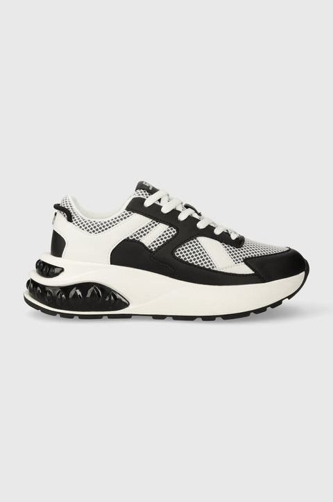 Steve Madden Women's White & Black Logan Sneakers | Steve Madden In Lebanon