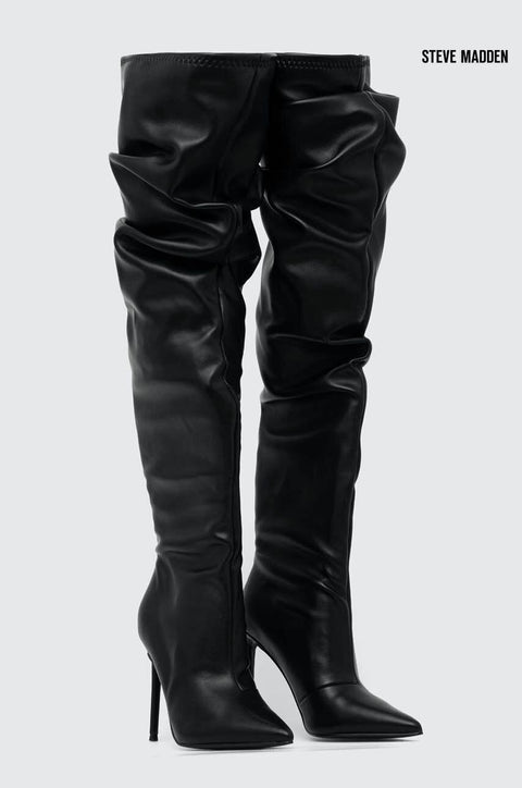 Steve Madden Women's Black Vanguard Heeled Boots | Steve Madden in Lebanon