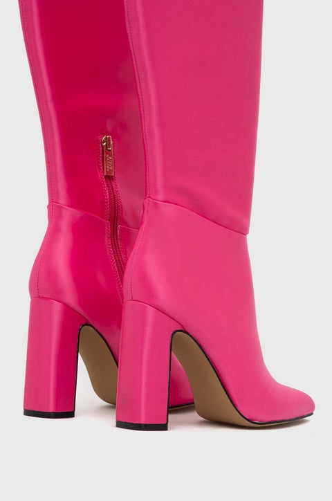Steve Madden Women's Pink Satin Ambrose Boots | Steve Madden in Lebanon
