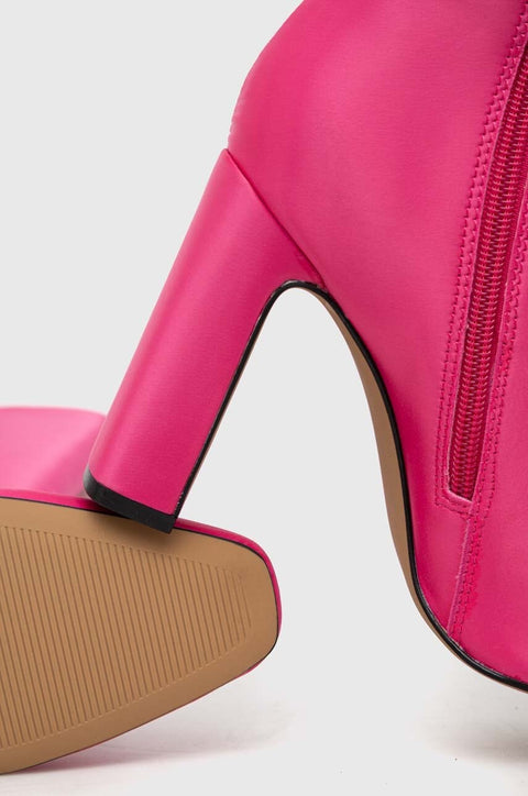 Steve Madden Women's Pink Satin Ambrose Boots | Steve Madden in Lebanon