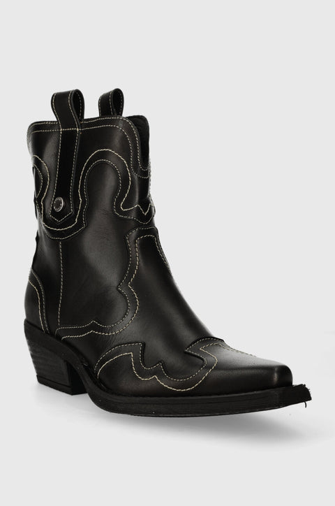 Steve Madden Women's Black Waynoa Leather Cowboy  Boots  | Steve Madden in Lebanon