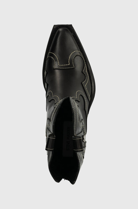Steve Madden Women's Black Waynoa Leather Cowboy  Boots  | Steve Madden in Lebanon