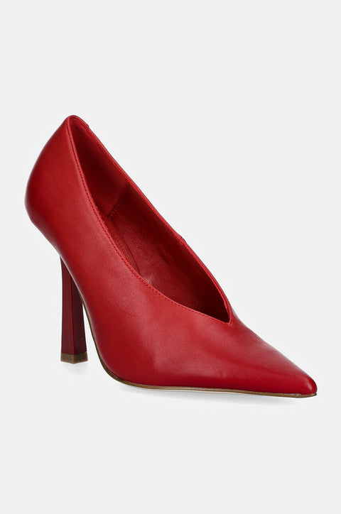 Steve Madden Women's Red Leather Sedona Heels | Steve Madden In Lebanon
