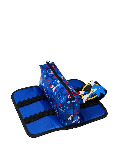 Smiggle Blue Sonic The Hedgehog Utility Pencil Case