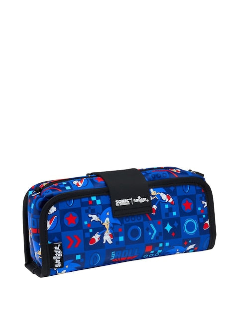 Smiggle Blue Sonic The Hedgehog Utility Pencil Case