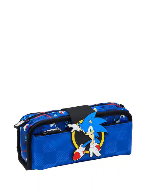 Smiggle Blue Sonic The Hedgehog Utility Pencil Case