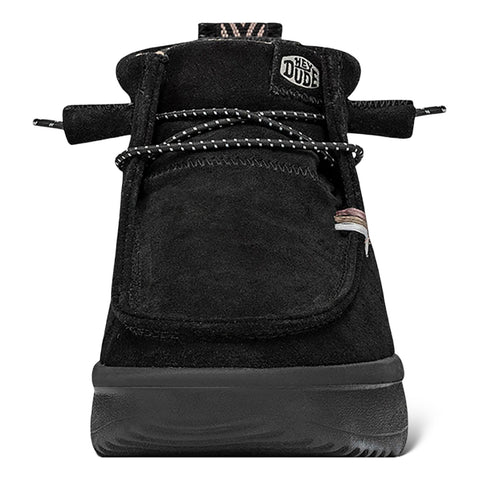 Hey Dude Women's Black Wendy Peak Hi Suede Casual Shoes | Hey Dude In Lebanon