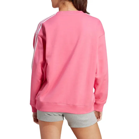 Adidas Women's Pink Essentials 3-Stripes Sweater | Adidas In Lebanon