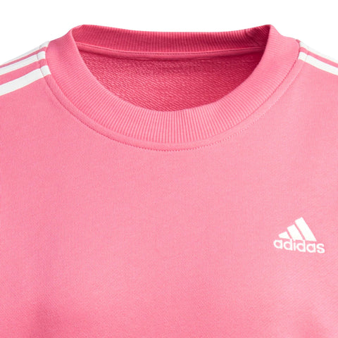 Adidas Women's Pink Essentials 3-Stripes Sweater | Adidas In Lebanon