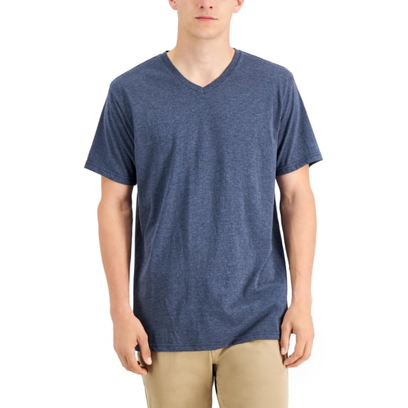 Alfani Men's Navy Heather Travel Stretch V-Neck T-Shirt | Alfani in Lebanon