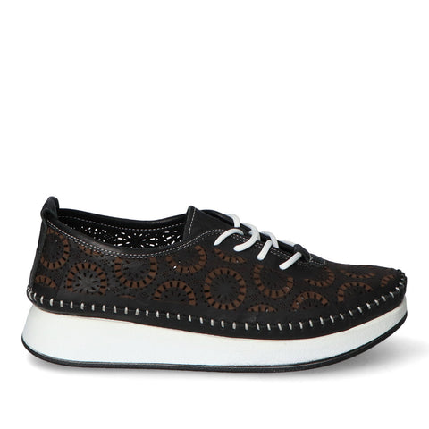 Arturo Chiari Women's Black Laser-Cut Platform Sneakers | Arturo Chiari in Lebanon