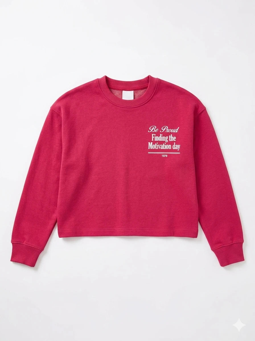 Zara Girl's Fuchsia Printed Sweatshirt | Zara In Lebanon
