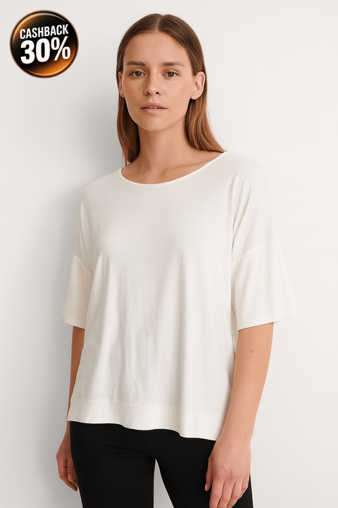 Mango Women's White Short-Sleeve T-Shirt| Mango in Lebanon