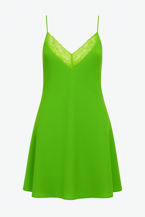 Mango Women's Green V-Neck Sleeveless Sleep Dress |Mango In Lebanon