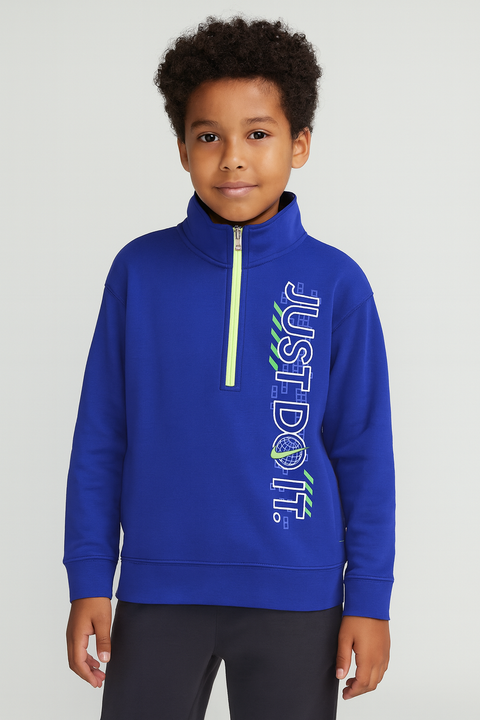 Nike Boy's Blue Digital Escape Half Zip Pullover Sweatshirt  |Nike In Lebanon