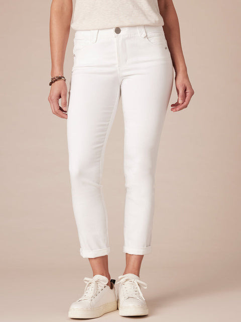 Democracy Women's White "Ab"solution Petite Ankle Skimmer Jeans | Democracy In Lebanon