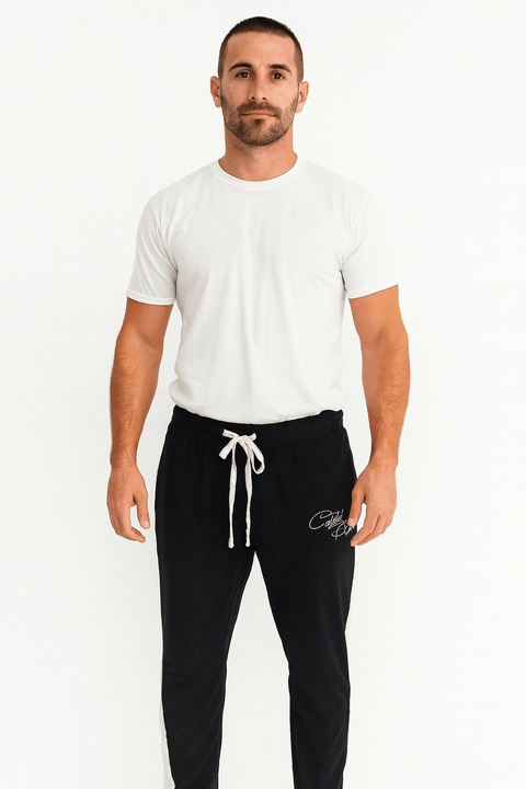 Forever 21 Men's Black & White Mid-Rise Pant | Forever 21 In Lebanon
