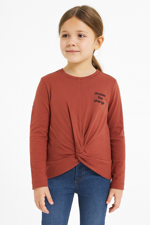 S.Oliver Girl's Coral Crew Neck Blouse |S.Oliver In Lebanon