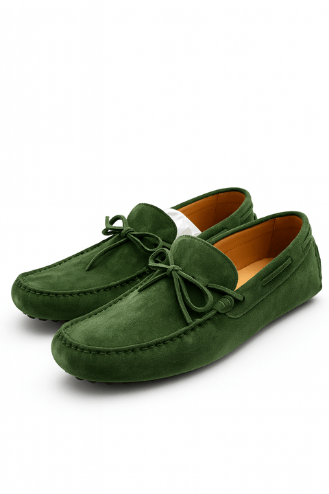ACBC Men's Dark Green Driver Suede Casual Shoes | ACBC In Lebanon