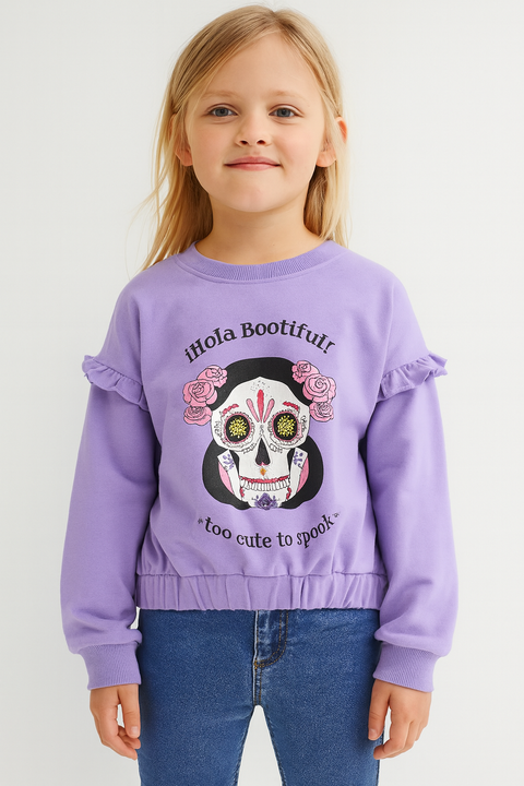 Sinsay Girl's Purple Sweatshirt With A Print | Sinsay In Lebanon